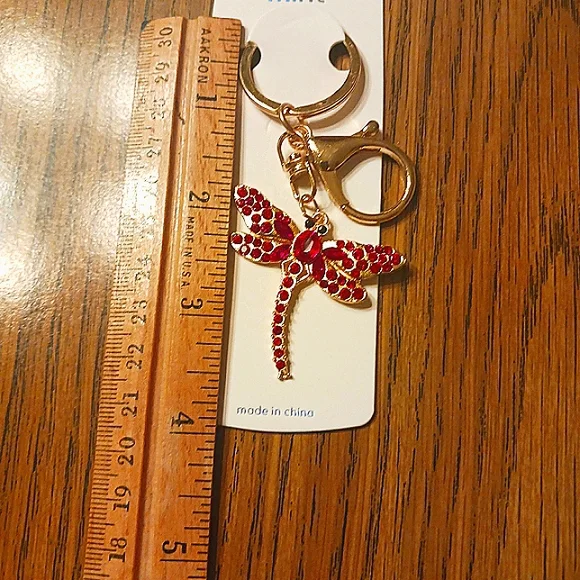 Mint Gold and Red Dragonfly Key Holder - Picture 5 of 5